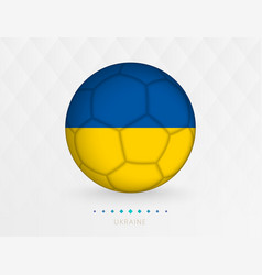 Football Ball With Ukraine Flag Pattern Soccer