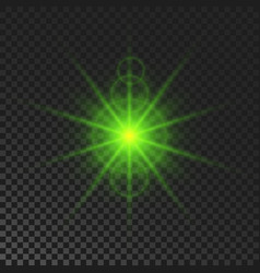 Green Glowing Sparkling Star