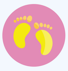 Icon Baby Feet Suitable For Baby Symbol Flat