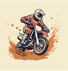 Motocross Rider On A Motorcycle For Your Design