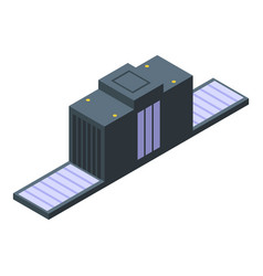 Airport Xray Scan Line Icon Isometric Ray