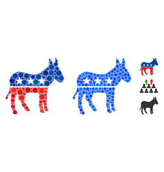 Democratic Donkey Composition Icon Round Dots