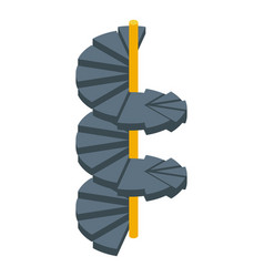 Spiral Staircase Icon Isometric Style