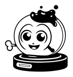 A Magic Crystal Ball Cartoon Character Mascot