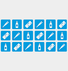 Square Pattern Of Medicines - Packaging Pills