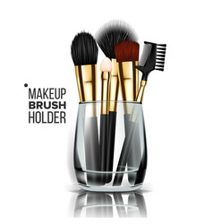 Makeup Brush Glass Holder Cosmetic Beauty