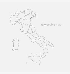 Map Country Italy Divided On Regions