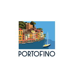 Portofino Italy Abstract Logo Design