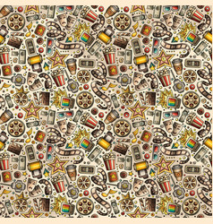 Cartoon Cute Hand Drawn Cinema Seamless Pattern