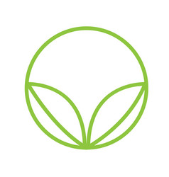 Circle Leaf Icon Logo