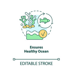 Ensures Healthy Ocean Concept Icon