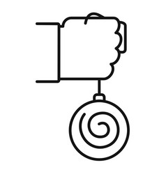 Mental Hypnosis Pendulum Icon Outline Style