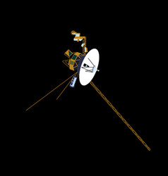 Spacecraft Voyager 2 In Cartoon Style 2d