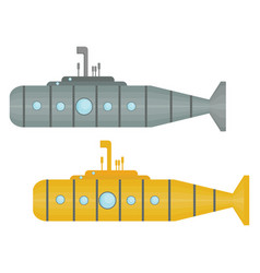 Underwater Submarine On A White Background