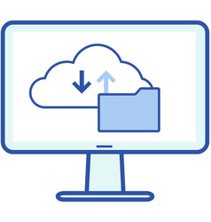 Virtual Storage Icon On Computer Screen Service