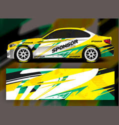 Yellow Racing Car Wrap Design Custom Livery