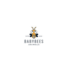 Baby bee honey happy cute cartoon logo design Vector Image