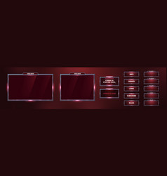 Futuristic Game Stream Overlay And Button Template