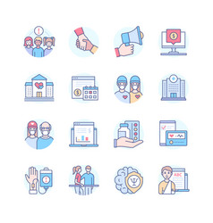 Helping Sick - Colorful Line Design Style Icon