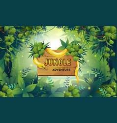 Jungle Background Cartoon Tropical Forest