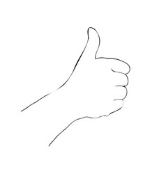 Thumbs Up Hand Icon Outline