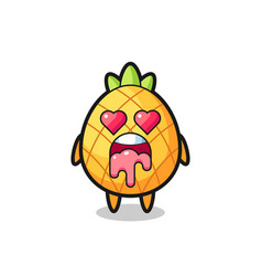 Falling In Love Expression A Cute Pineapple