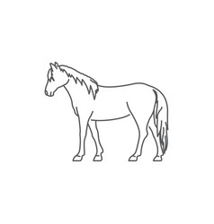 Horse Icon Linear Design