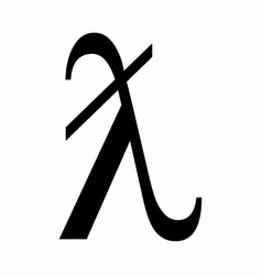 Latin Lambda Symbol With Stroke