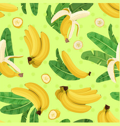 Banana Pattern Square Composition