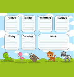 School Timetable For The Education Of Children