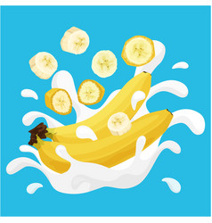 Banana Yoghurt Flat Composition