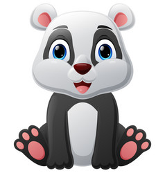 Cute Baby Panda Cartoon Sitting