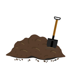 Pile Of Ground Manure Or Compost Shovel