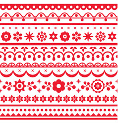 Polish Folk Art Seamless Textile Pattern