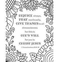 Adult Coloring Floral Border With A Bible Verse