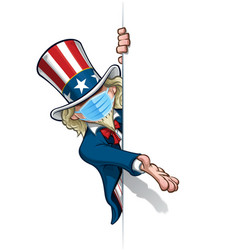 Uncle Sam Presenting A Banner - Surgical Mask