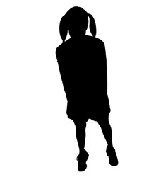 Woman Girl Silhouette Isolated On White Background