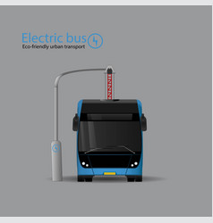 Electric Bus At The Charging Station A New Type