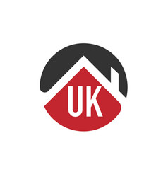 Initial Letter Uk Building Logo Design Template