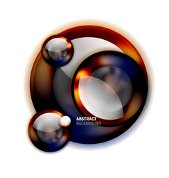 Abstract Glass Circle Banner Template