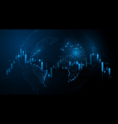 Chart Of Investment Financial Data With Glowing