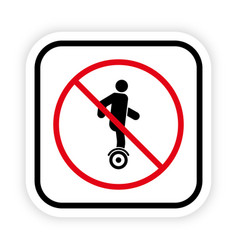 Hoverboard Restriction Black Silhouette Icon