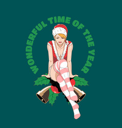 Mistletoe Elf Pin Up Girl