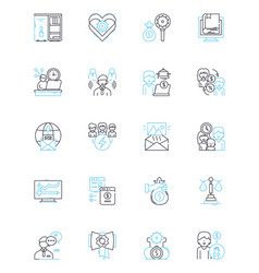 Academic Institution Linear Icons Set Learning