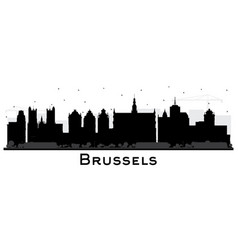 Brussels Belgium City Skyline Silhouette