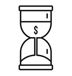 Compensation Hourglass Icon Outline Style