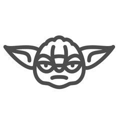 Yoda Line Icon Star Wars Concept Mysterious