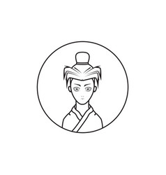 Young Man With Cloth Culture Japanese Logo Design