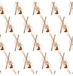 Abstract Violin And Violins Graphic Line Art