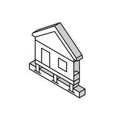 Bungalow House Isometric Icon